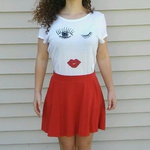 INC Flirty White Top Winky Face in Women Summer